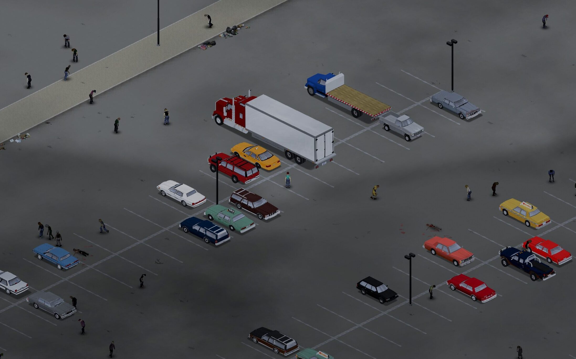 Pat_Bren standing in a car park filled with varied vehicles